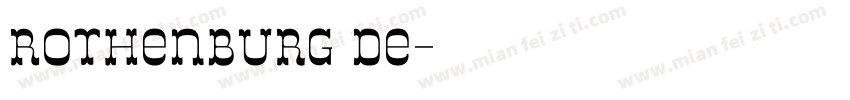 Rothenburg De字体转换